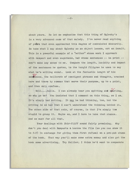 Hunter S. Thompson Letter Signed, With Literary Critique & Mention of the 1968 Democratic Convention -- ''...As for Chicago, I plan to be there...It may be the end of the world as we know it...''